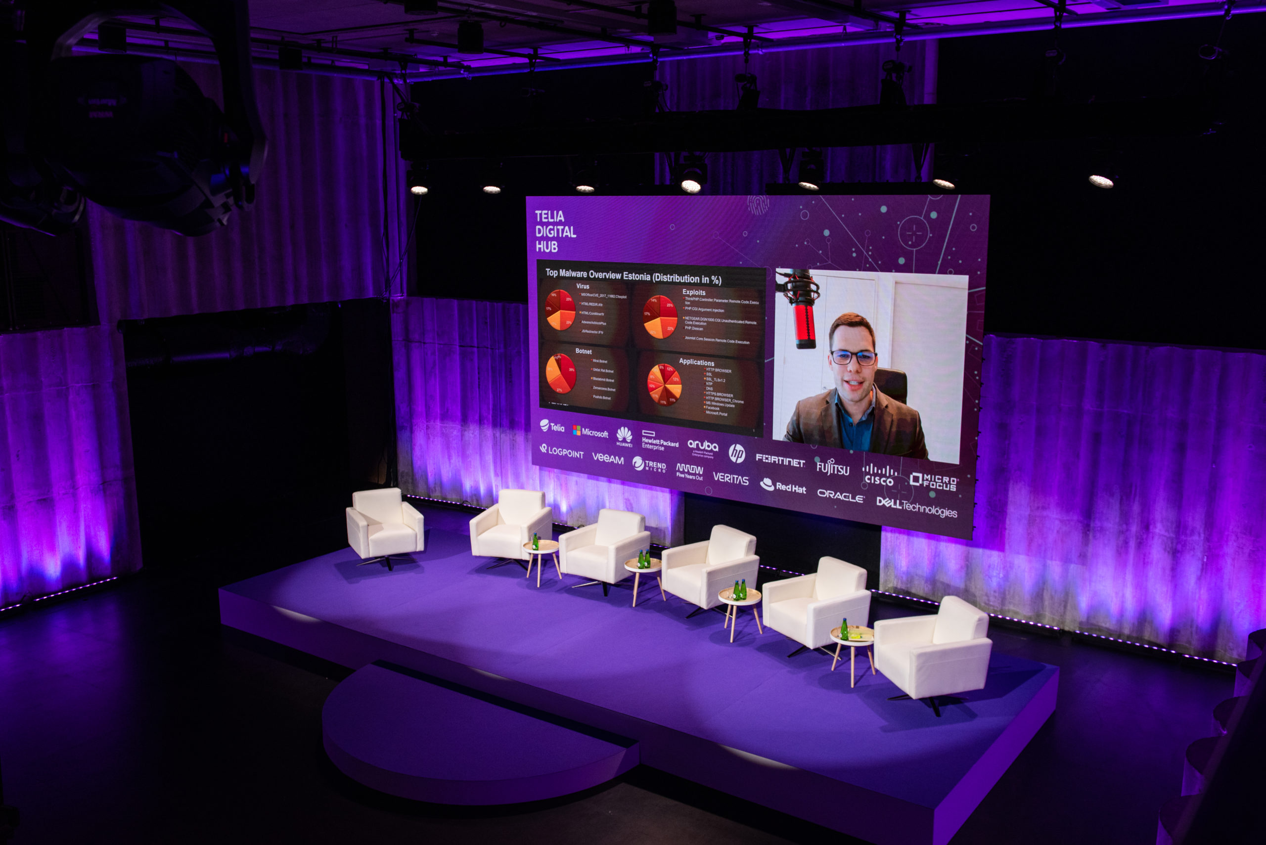 virtual stage of Telia event